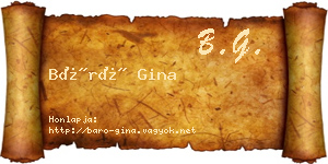 Báró Gina névjegykártya