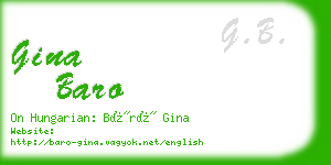 gina baro business card